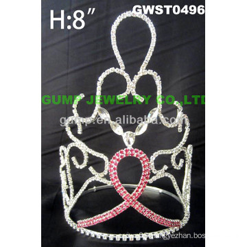 wholesale pageant ribbon rhinestone tiara crown